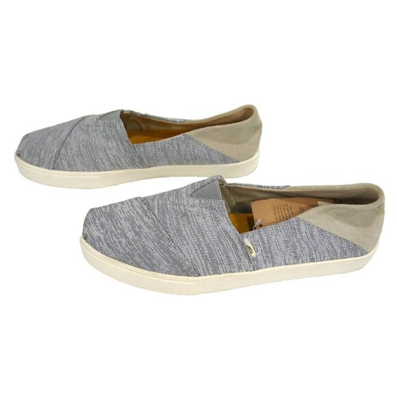 TOMS The Venice Collection gray & tan loafers slip on shoes Men\'s size 12 NEW